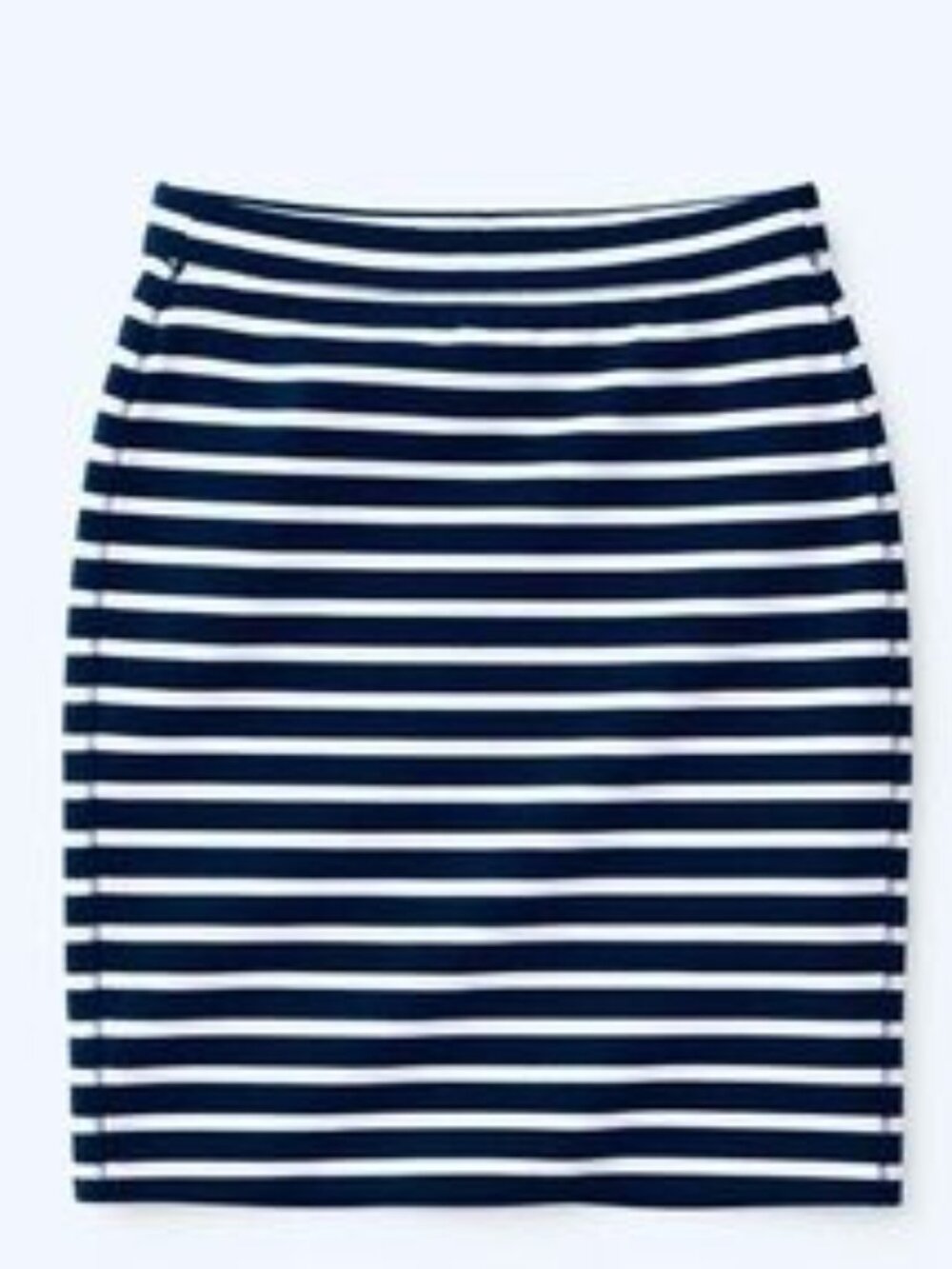 Navy and White Striped Pencil Skirt